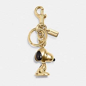 COACH X PEANUTS SNOOPY BAG CHARM Style 4040 Gold NWT